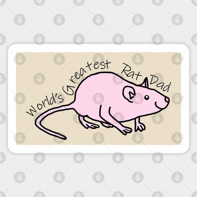 Worlds Greatest Rat Dad Sticker by ellenhenryart